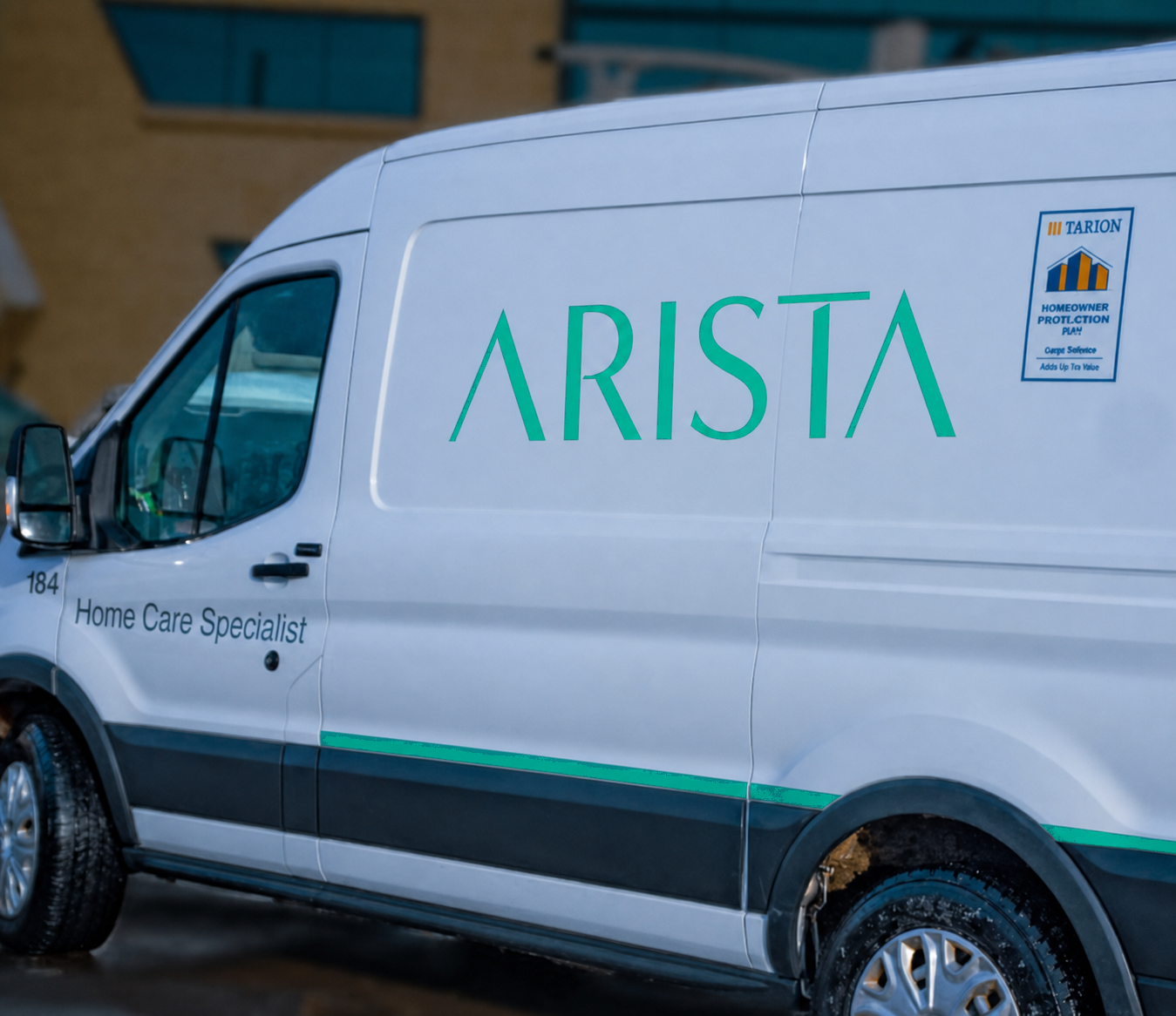 Arista service van with updated branding